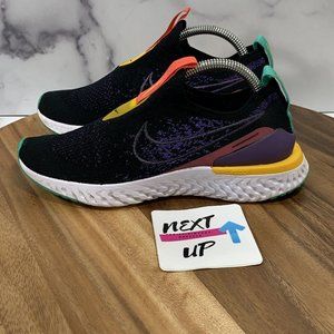 Nike Epic React Phantom Flyknit Women’s Size 7 US Shoes Black Knit Sneakers